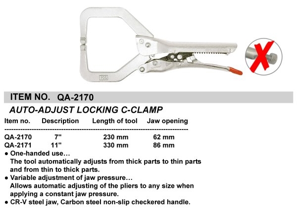 AUTO-ADJUST LOCKING C-CLAMP