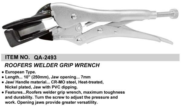ROOFERS WELDER GRIP WRENCH