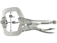 LOCKING C-CLAMP, WITH SWIVEL PAD