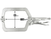 LOCKING C-CLAMP, WITH SWIVEL PAD