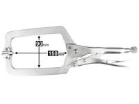 LOCKING C-CLAMP, WITH SWIVEL PAD