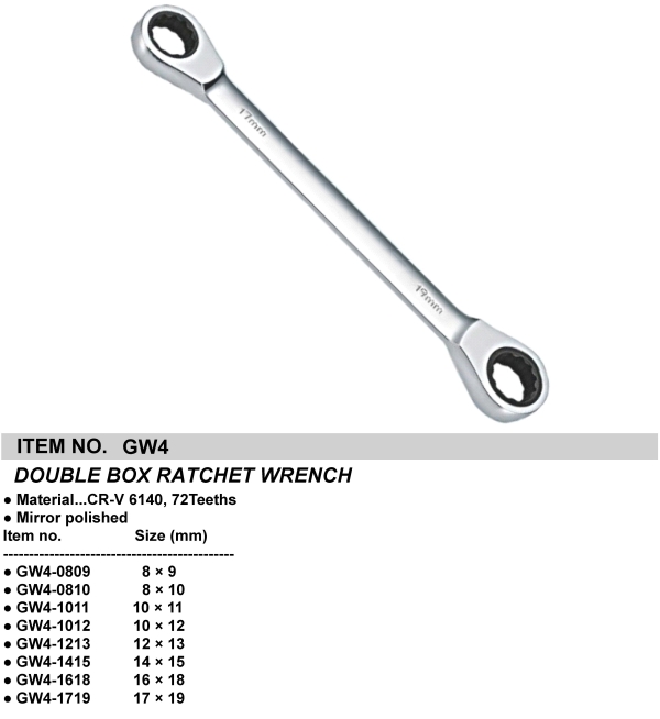 DOUBLE BOX RATCHET WRENCH
