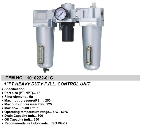 1" PT HEAVY DUTY F.R.L. CONTROL UNIT