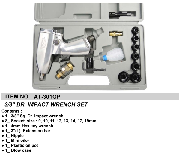 3/8" DR. IMPACT WRENCH SET