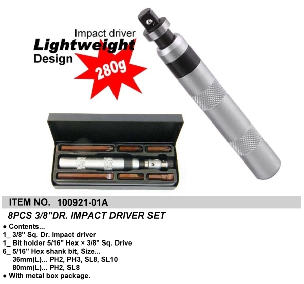 8PCS 3/8"DR. IMPACT DRIVER SET