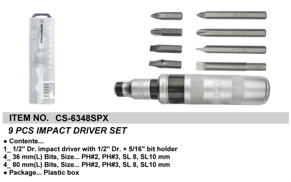 9 PC IMPACT DRIVER SET