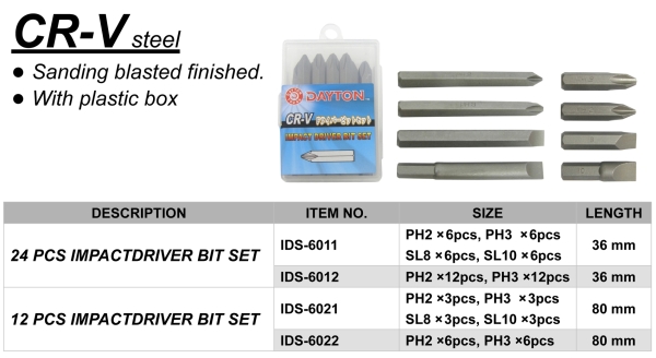 IMPACT DRIVER BIT SET