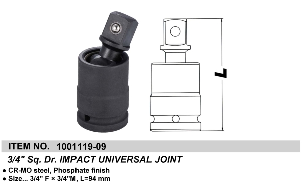 3/4" Sq. Dr. IMPACT UNIVERSAL JOINT