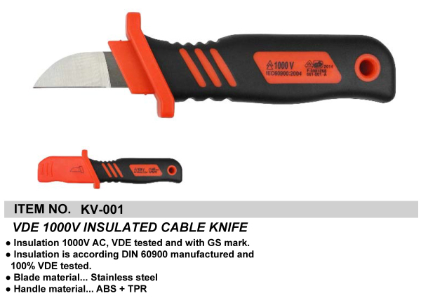 VDE 1000V INSULATED CABLE KNIFE